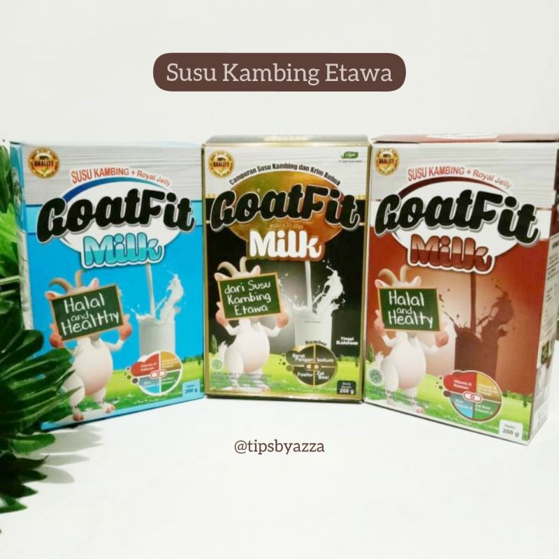 Goatfit Milk Susu Kambing Etawa Plus Royal Jelly Colostrum Halal 200 gram