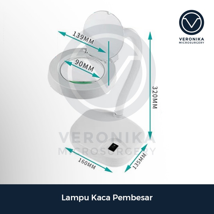 

Lampu Kaca Pembesar Magnifier with LED Lamp for Microsurgery Training