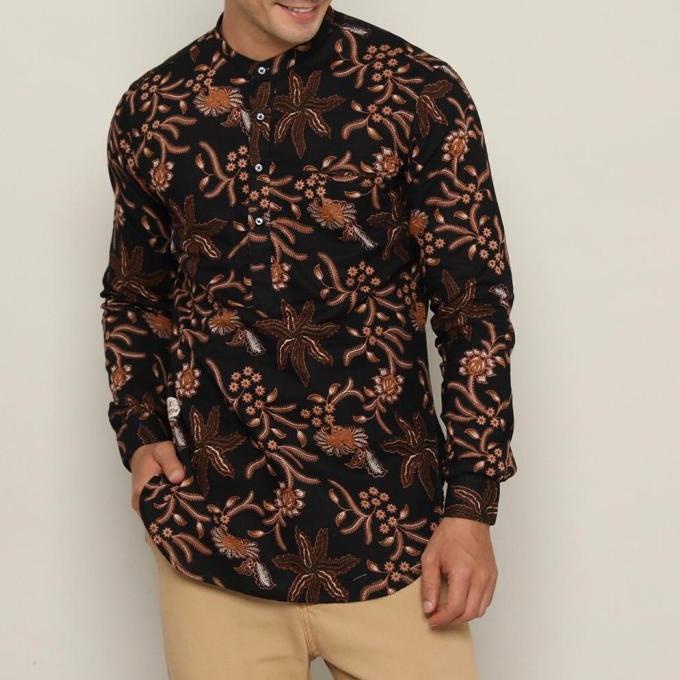 kurta assyauqie Koko batik pria premium lengan panjang kurta batik