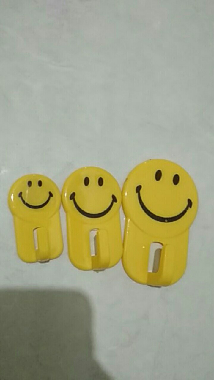 Mk859 Gantungan Dinding Hiasan Hook Smiley Lucu Cute Murah Dekorasi Rumah