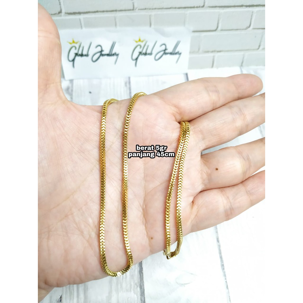 KALUNG ITALY SANTA GOLD PERAK ASLI S925 GLOBAL JEWELLERY CI054