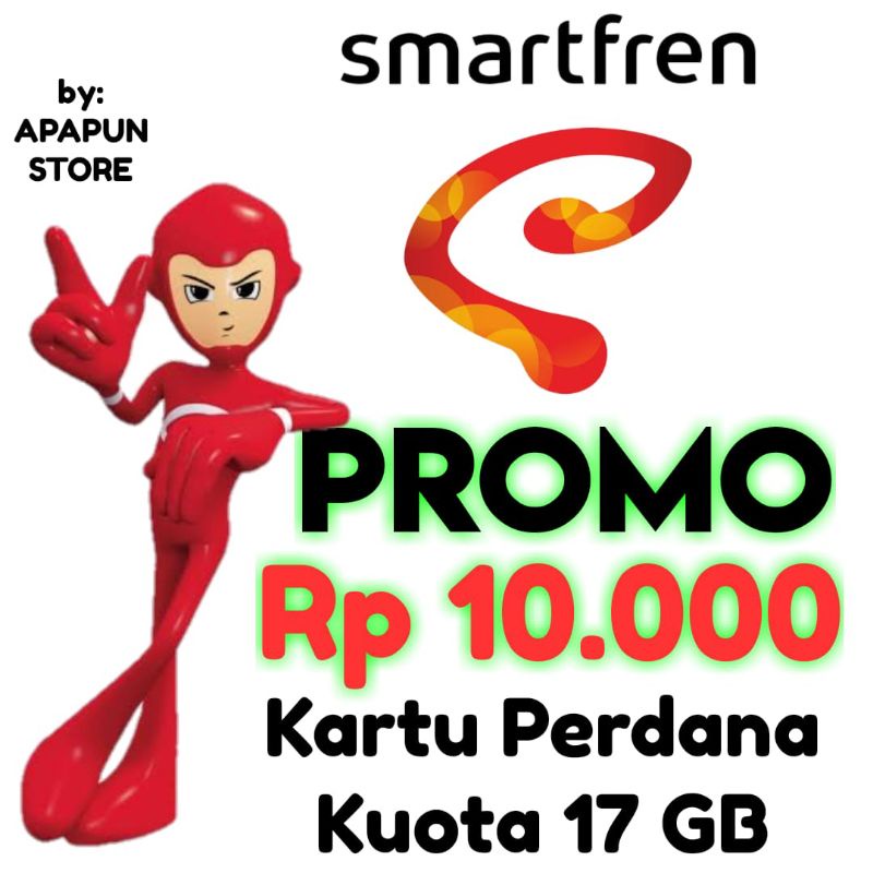 1 Box Paket Kartu Perdana Smartfren 17 GB (100 pcs)