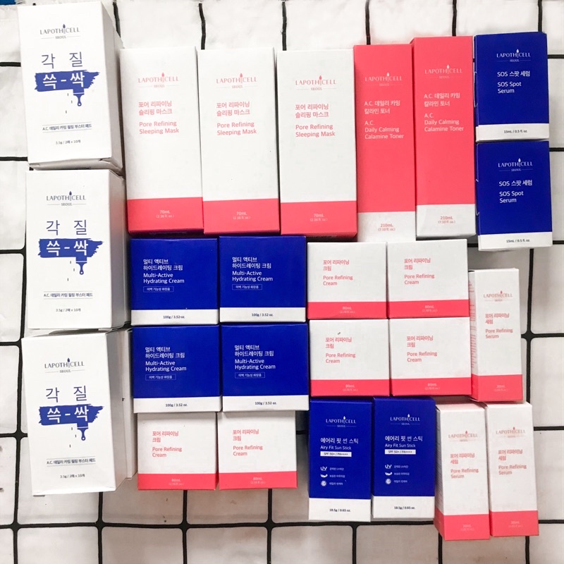 [ Lapothicell Skincare ] - Ex The Boyz Event : Multi-Active Hydrating Cream, Airy Fun Stick, Pore Re