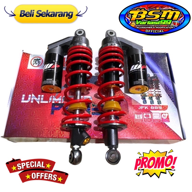 SHOCK SHOCKBREAKER WP MERAH DOUBLE TABUNG 280 320/340mm rxking supra revo gl cb jupz vega NMAX PCX AEROX NOUVO dll