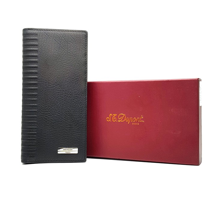 Termurah  Dompet panjang pria kulit asli murah - ST. DUPONT RNM-08 BLACK - Gratis Ongkir