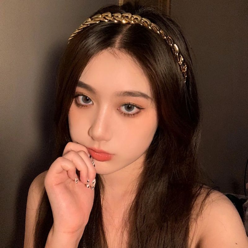 Bando Motif Rantai ukuran 1.1cm Bando Besi Emas Perak Bandana Korea bahan Alloy Chain Metal Headband Bando Bandana Gaya korea Aksesoris Rambut Murah