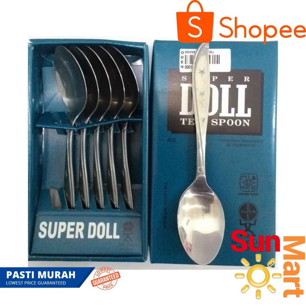 Sendok Makan Super Doll isi 6 pcs bahan terbaik tebal