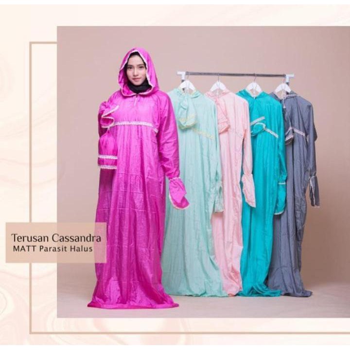 mukena traveling, mukena parasut