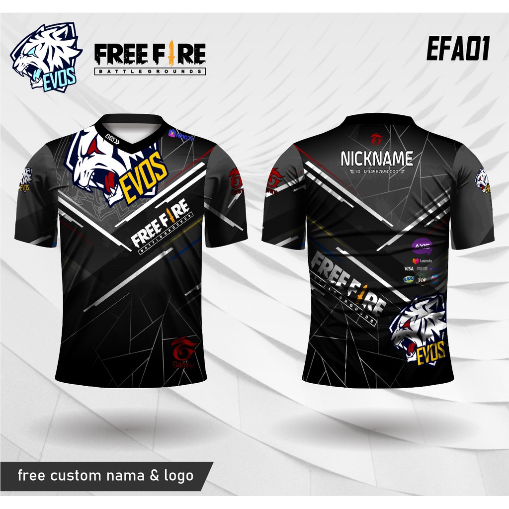 Jersey ff evos baju kaos free fire