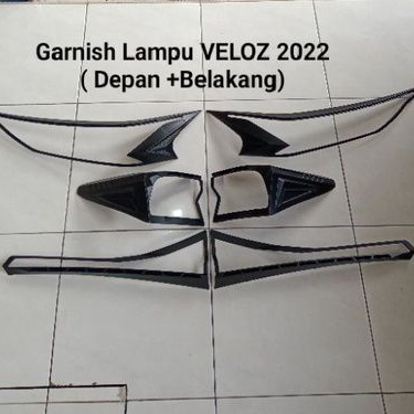 VELOZ 2022 Paket Garnish Lampu Depan dan Belakang warna Hitam Doff