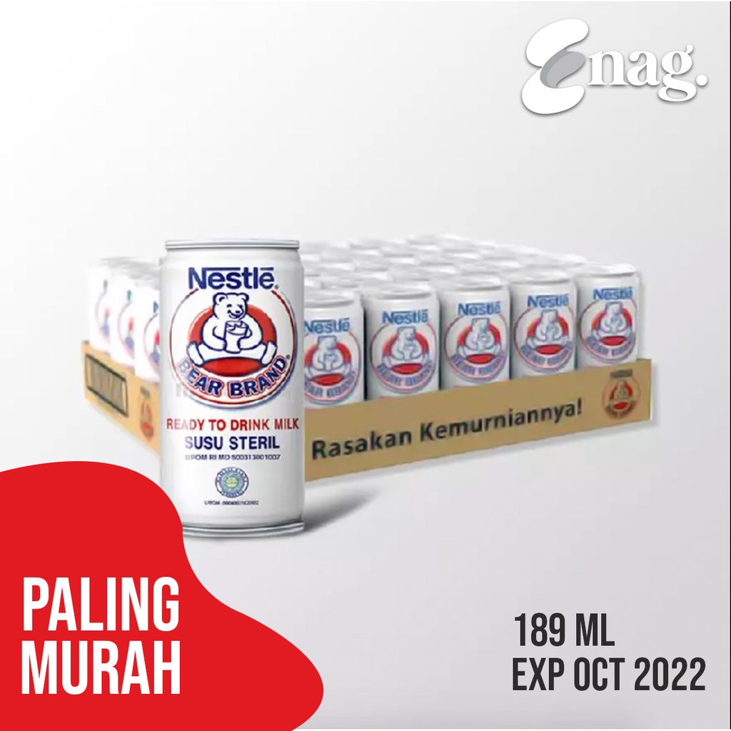 Susu Beruang Bear Brand 189 ml 1 Karton / Dus 30 pcs Murah Hemat