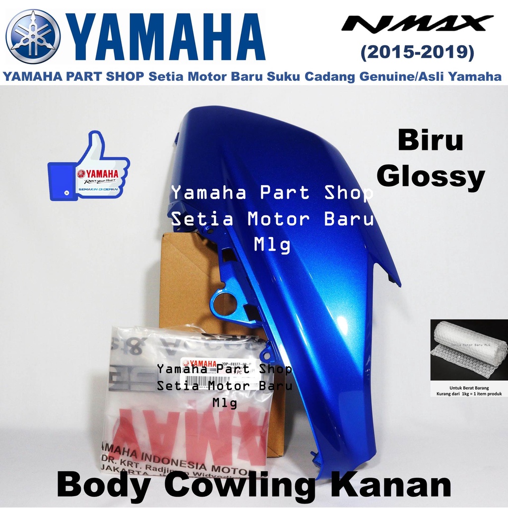 Bodi Body Cowling Box Biru Glossy Vivid Purplish Blue Kanan N Max Nmax Old Asli Yamaha