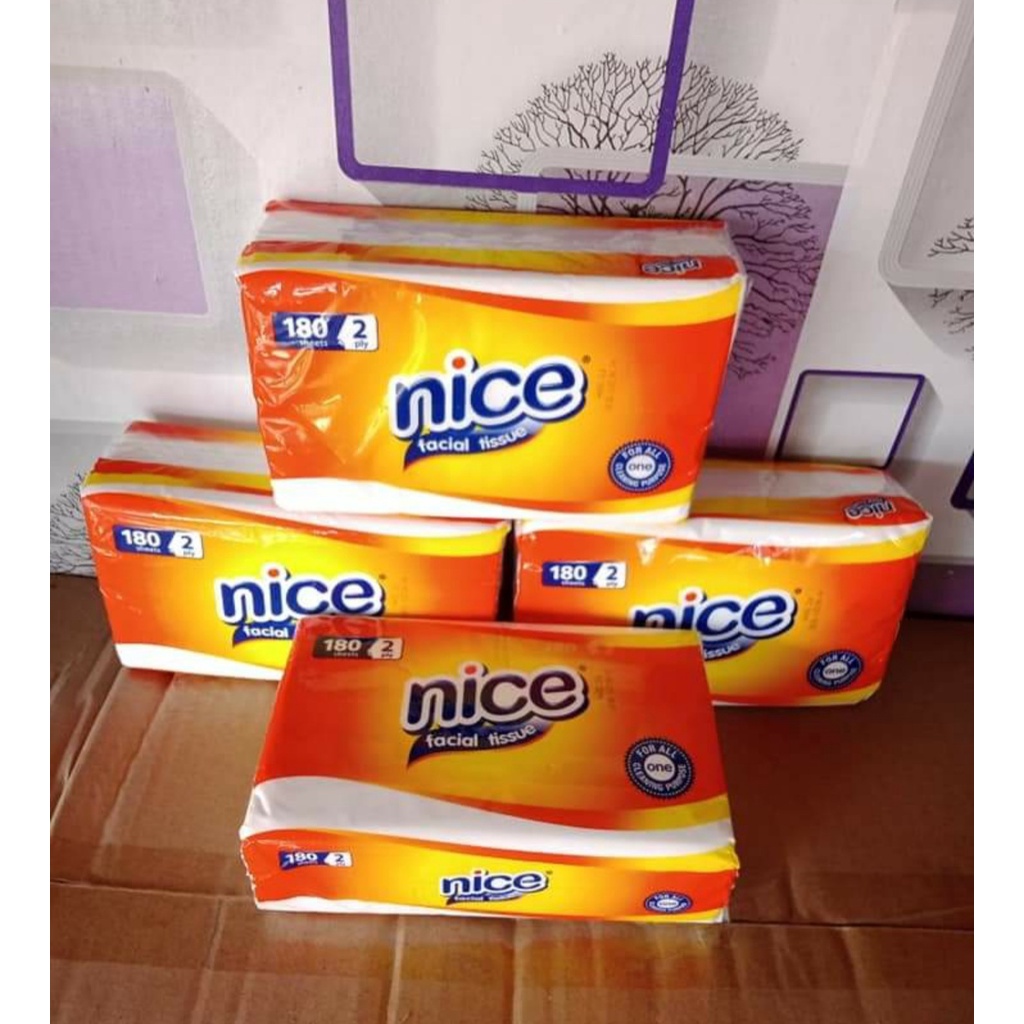 Tisu NICE - Clean Plus Facial Tissue 180 Sheets 2 Ply