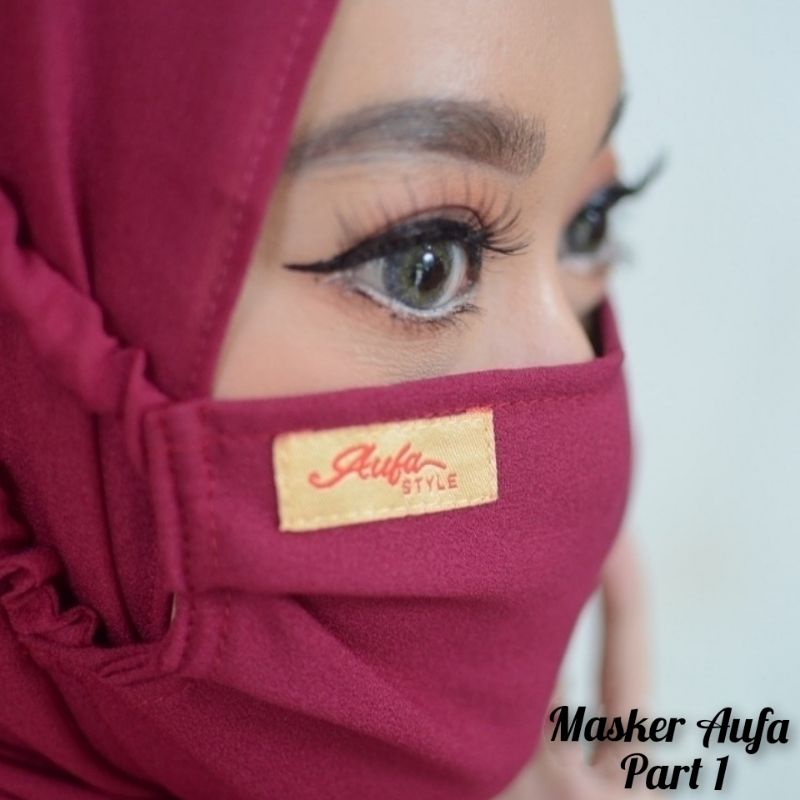 Masker Aufa Part 1 Masker serut Masker kriwil Masker kain hijab Masker 2lapis Masker headloop