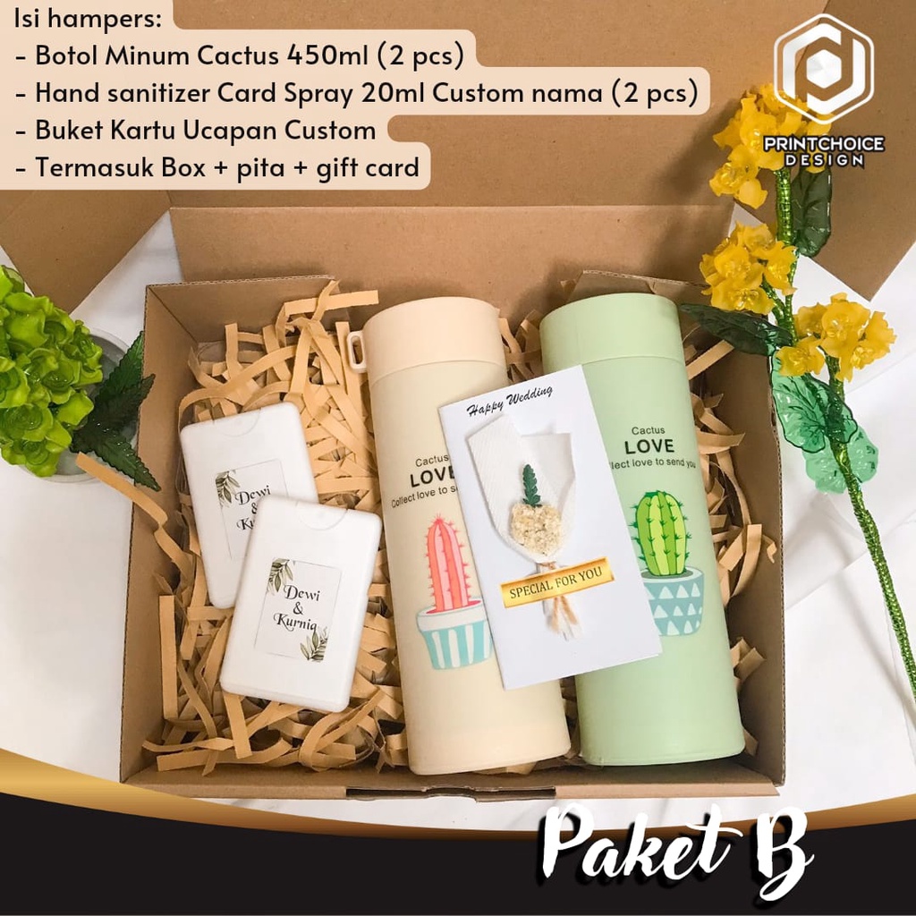 HAMPERS GIFT WEDDING | HADIAH PERNIKAHAN | TUMBLER CUSTOM COUPLE HEMAT | LOW BUDGET