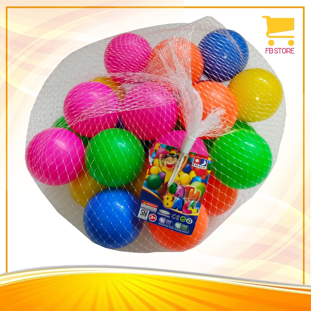 Mainan Bola Plastik Kecil Warna Warni / Mandi Bola IMAGE IM-BM 65/24PCS
