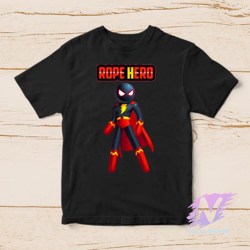 kaos anak mobile ropehero baju stickman superhero