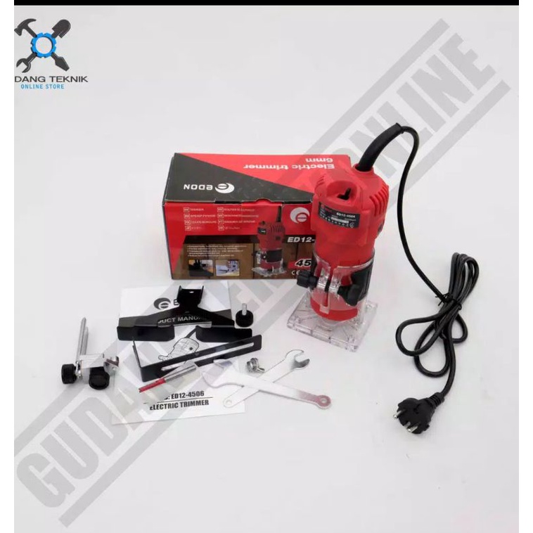 Mesin Profil Kayu Edon ED12-4506 - Mesin Trimmer Electric Trimmer 6mm Edon