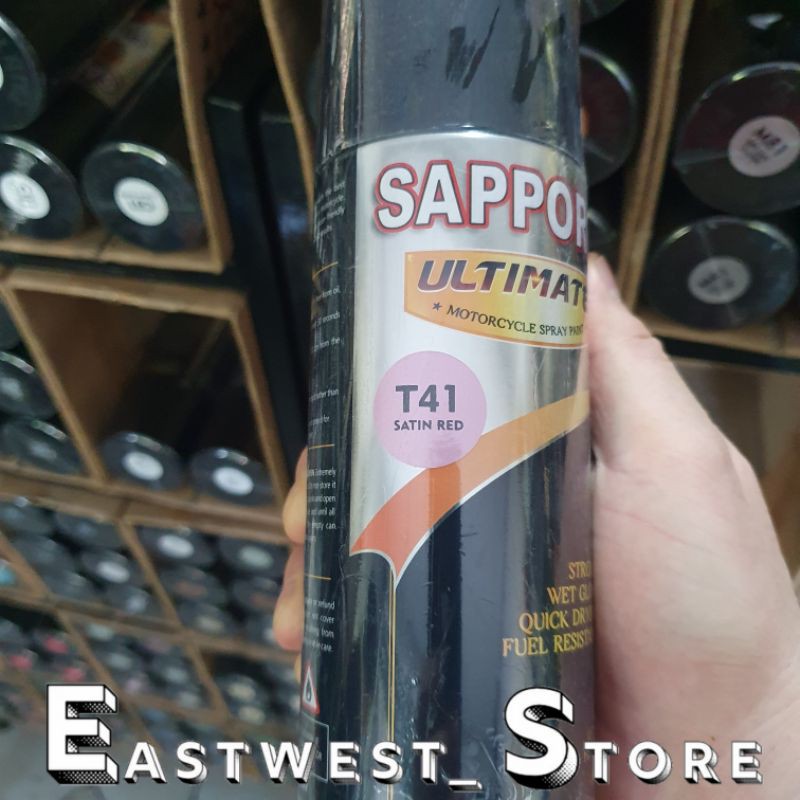 Satin Red T41
Sapporo Ultimate Cat semprot Spray TAHAN BENSIN dan tahan retak isi 400 cc