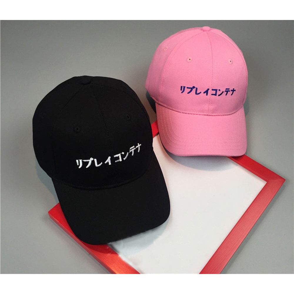 (100% BARANG ORI) Topi Baseball Japanese Letter Katakana