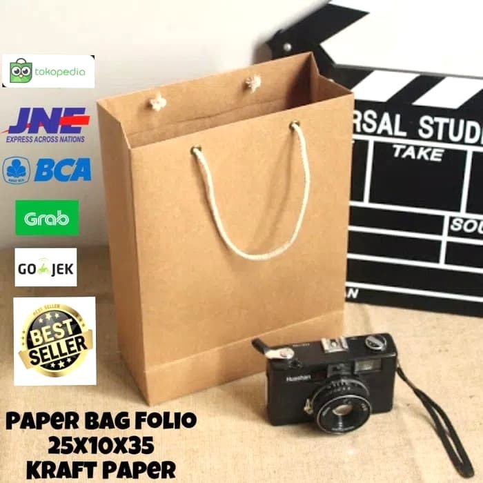 

Paperbag/Tas Kertas/Shoopingbag Folio/Goodiebag L uk 25 x 10 x 35 cm