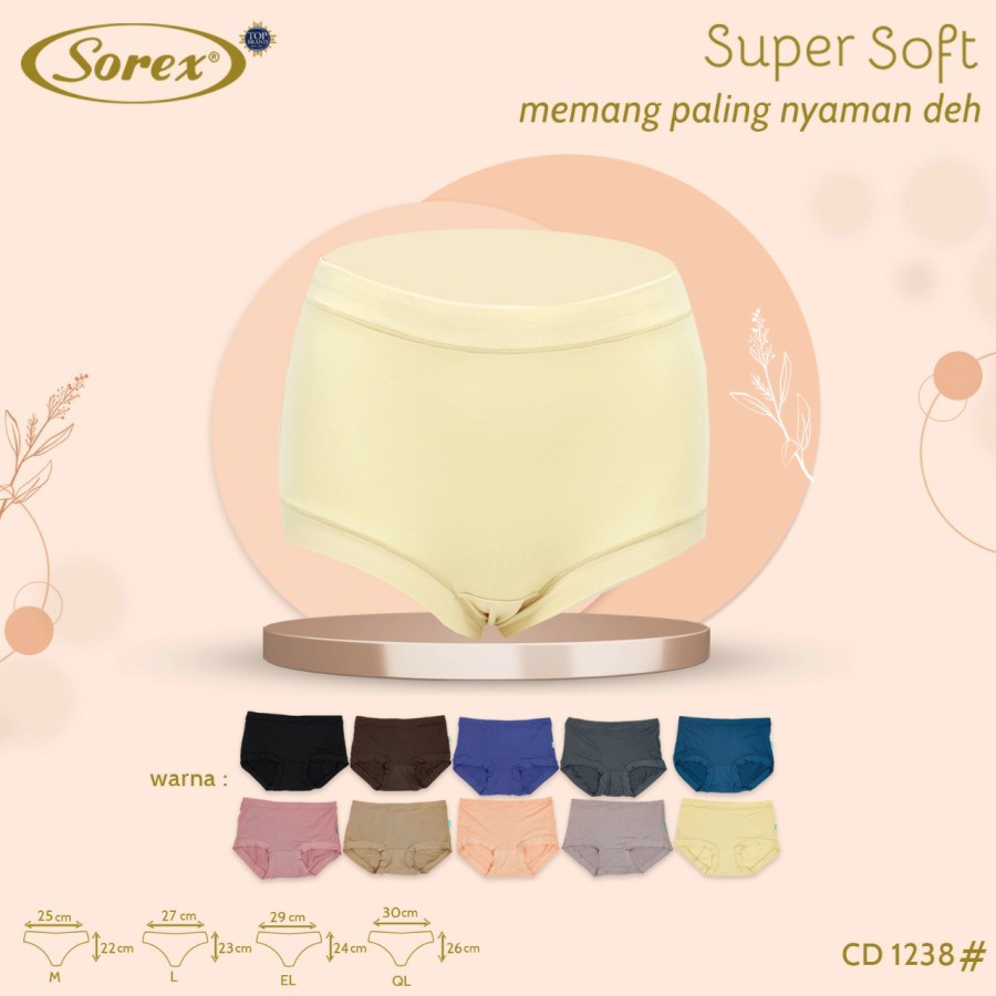 Cd Celana dalam wanita Basic Polos Sorex 1238 Super Soft