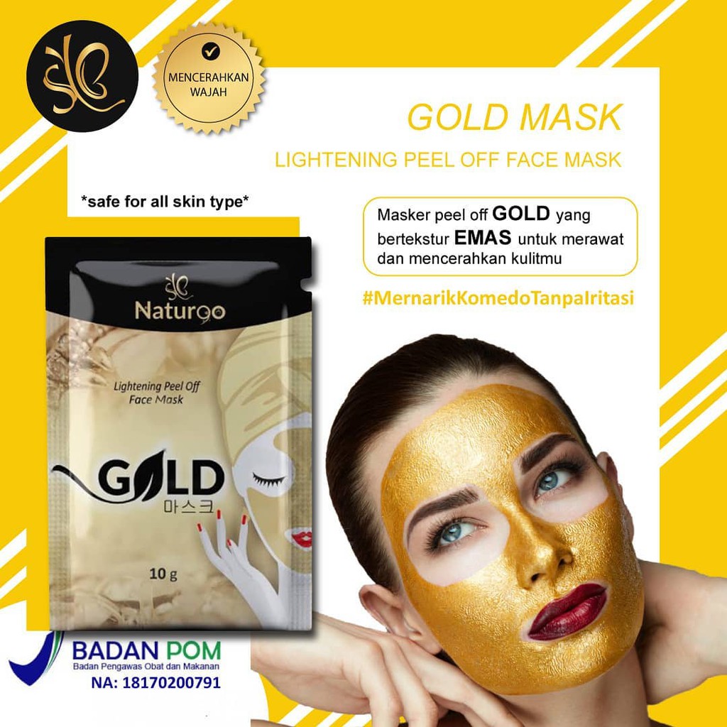 NATURGO GOLD MASKER WAJAH Hanasui / SYB ORIGINAL