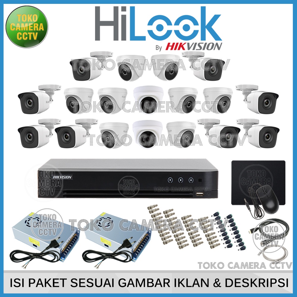 PAKET CCTV HILOOK 2MP 32 CHANNEL 18 KAMERA