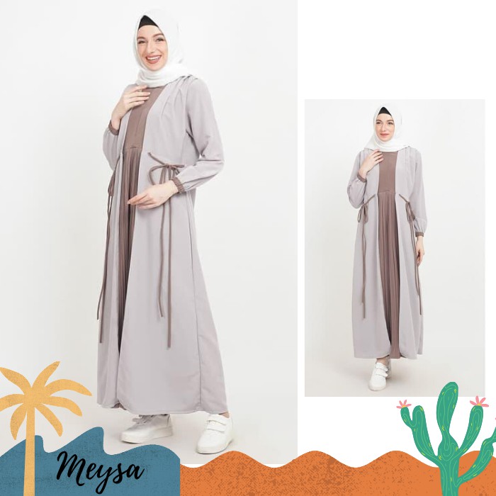 Gamis Polos gamis plisket Dress muslimah MK 104 Gamis gusui Plisket dress pesta