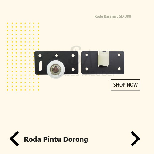 HUBEN Roda Pintu Sliding SD 380 | 1 Set (2 pcs) | Roda Pintu Sliding / Dorong / Geser HUBEN