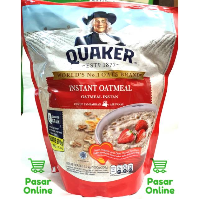 

QUACKER OAT INSTAN 1200 GR / 1.2 KG