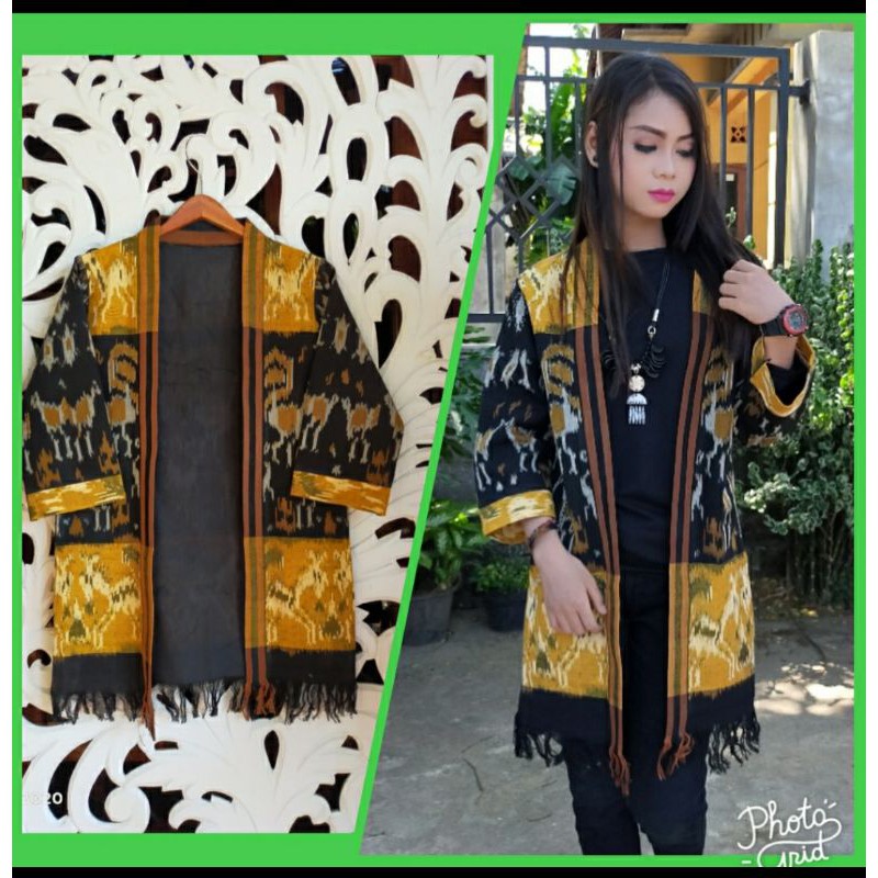 kimono tenun baju tenun jepara outer wanita BTB26