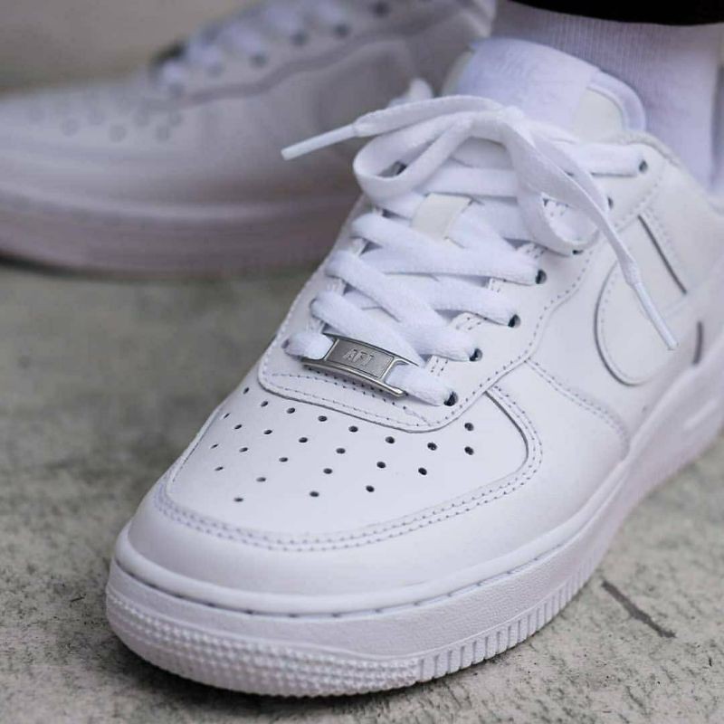 SEPATU SNEAKERS PRIA | NIKE AIR FORCE 1 ALLWHITE | TALI | ORIGINAL | KETS CASUAL MURAH