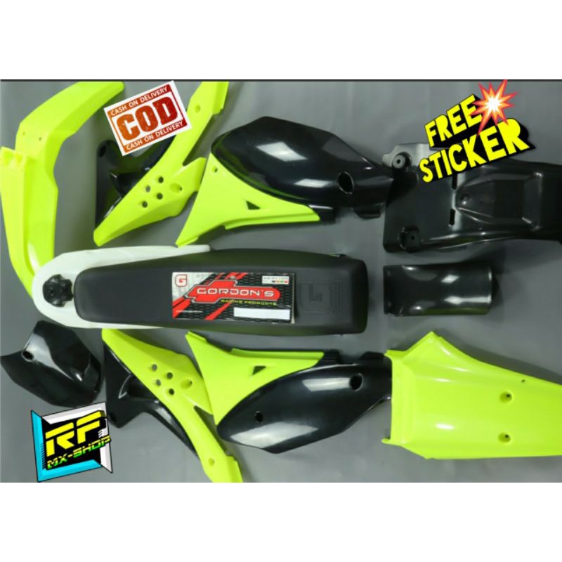 (COD) BODYSET KLX GORDON HIJAU FLOW & BIRU GOPRO PNP KLX ALL SERIES - BODY SET SUPERMOTO KLX BF DTRA