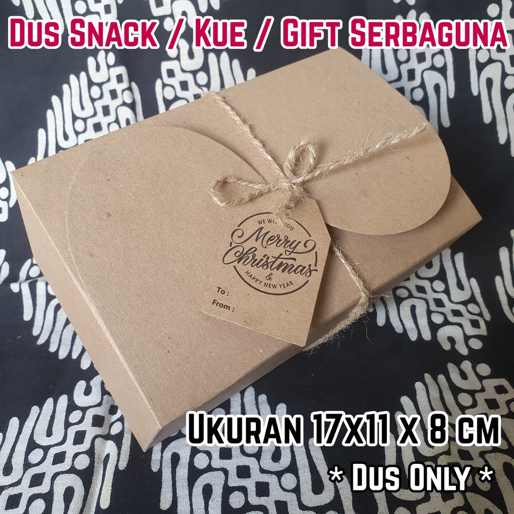 

Dus Snack Kotak Kue Serbaguna Ukuran 17x11x8 cm