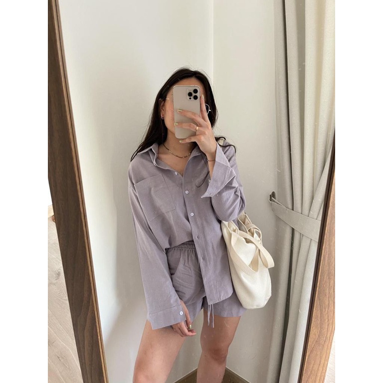 Eria Linen Set-Lilac