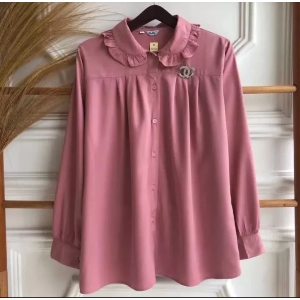 CELINA BLOUSE M-L-XL-XXL CRINKLE AIRFLOW blouse kemeja/big size/oversize/atasan terbaru Tidak ada penilaian