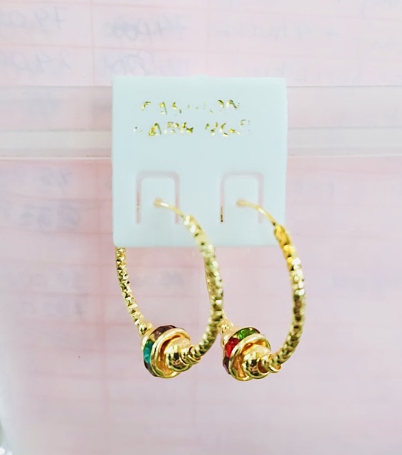 [tiara] anting wanitan / anting gipsi permata / replika emas / yaxiya / anting permata / anting