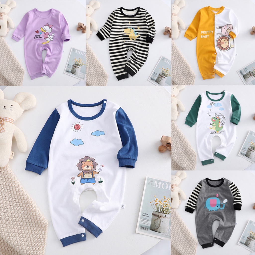 ByKiddos - Jumper Bayi Impor Premium Lengan Panjang / Romper Anak Premium / Baju Bayi Newborn 0-1 Tahun