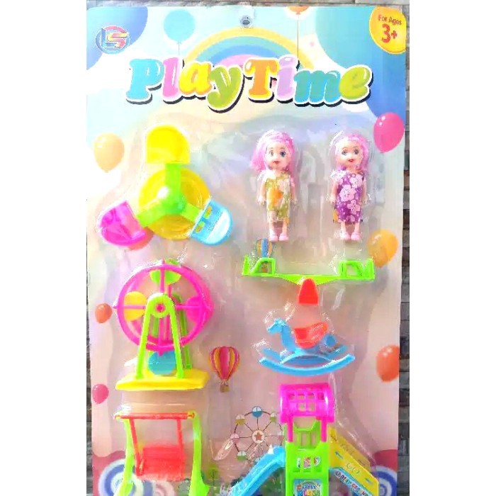 LO 3 PLAY TIME / mainan anak edukasi super lucu ayunan bonus 2 boneka LO3