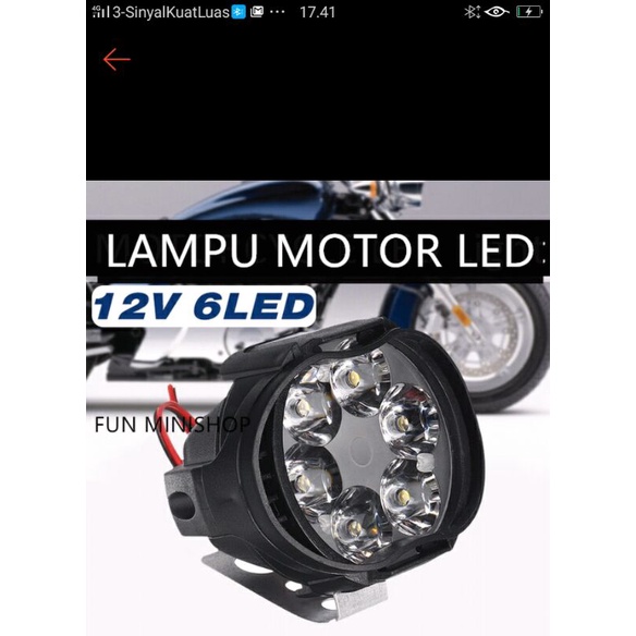 lampu sorot motor 6mata bulat led