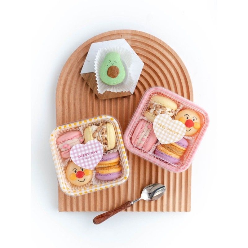 BOX CAKE / GORENGAN / JAJANAN ISI 10 PCS WARNA RANDOM - BENTUK KOTAK