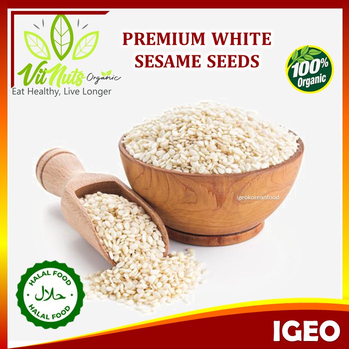 

Wijen Putih Premium White Sesame Seeds 80gr Import Halal