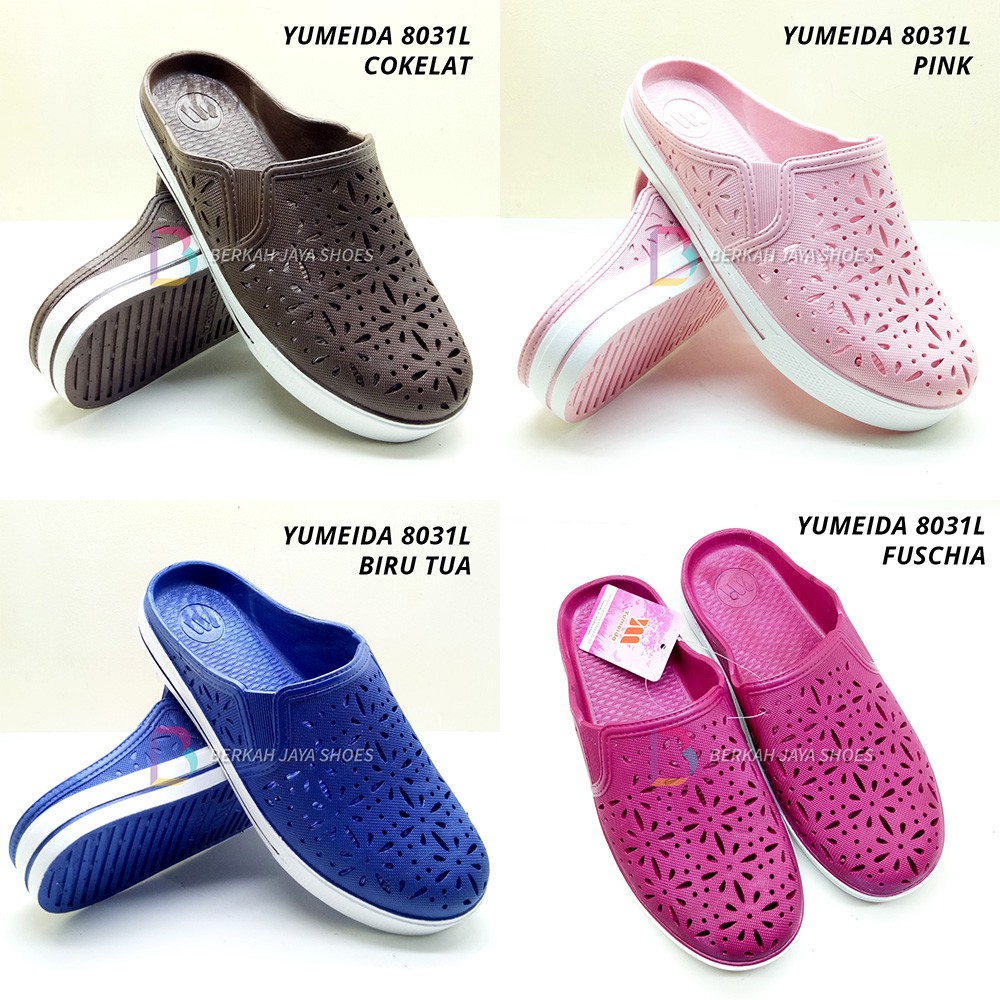 Sandal Selop Wanita - Sandal Sepatu Karet - Sandal Selop Karet Wanita Yumeida LD 8031L - Anti Air