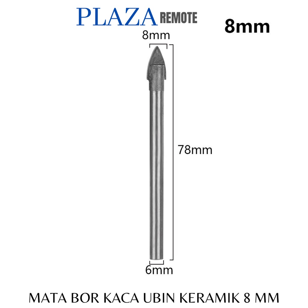 MATA BOR TOMBAK KACA KERAMIK GRANIT POSELEN SEGITIGA 4 MM 5 MM 6 MM 8 MM 10 MM 12 MM 14 MM