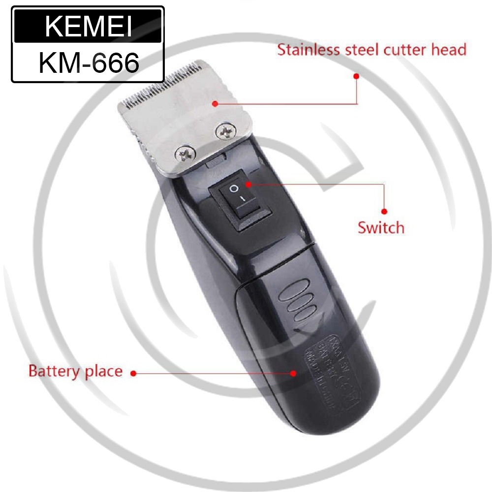 KEMEI / KM-666 / Portable Electric Hair Clipper Mini Hair Trimmer Cutting Machine Men Beard - CO