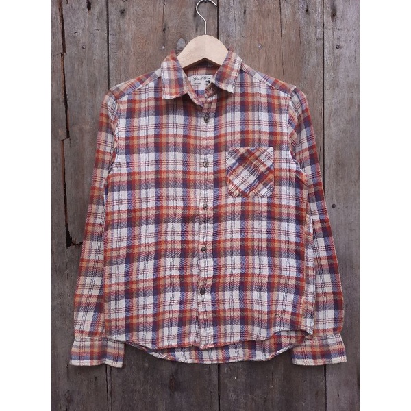 kemeja flanel global work size S second original