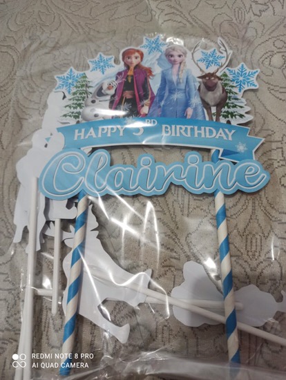 Frozen 2 Salju - Topper Cake Birthday / Hiasan Kue Ulang Tahun