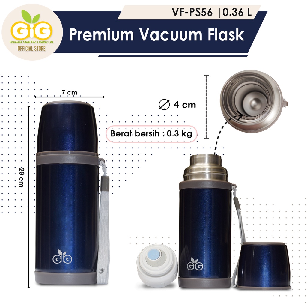 Termos Mini GIG Baby Premium Vacuum Flask 360ml VF-PS56 / Tumbler / Stainless Steel