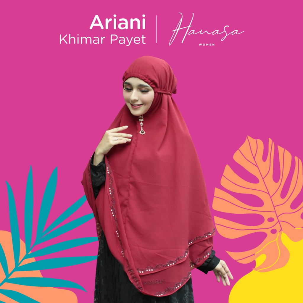KHIMAR ARUMI. KHIMAR CERUTY PAYET. HIJAB CERUTI PAYET. KHIMAR ORIGINAL HANASA